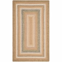 Safavieh BRD314A-24 2 ft.-6 in. x 4 ft. Accent Braided- Tan and Multi Hand Made Rug