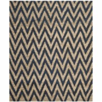 SAFAVIEH Organic ORG515B Hand-knotted Blue / Natural Rug 8' x 10'