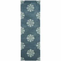 Safavieh SOH424B-28 2 ft. 6 in. x 8 ft. Runner Contemporary Soho Blue Hand Tufted Rug
