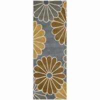 Safavieh SOH705A-26 Soho Hand Tufted Runner Rug- Grey - Yellow- 2 ft. 6 in. x 6 ft.