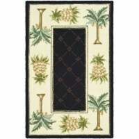 Safavieh HK362C-2 1 ft. - 8 in. x 2 ft. - 6 in. Accent- Transitional Chelsea Black And Ivory