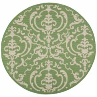SAFAVIEH Outdoor CY2663-1E06 Courtyard Olive / Natural Rug 6' 7 round
