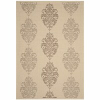 SAFAVIEH Outdoor CY2720-3001 Courtyard Natural / Brown Rug 4' x 5' 7