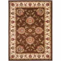Safavieh LNH555-2512-5 5 ft. 3 in. x 7 ft. 6 in. Medium Rectangle Lyndhurst Brown & Ivory Tra