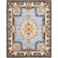 SAFAVIEH Bergama BRG141A Handmade Light Blue / Ivory Rug 9' 6  x 13' 6