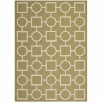 Safavieh CY6925-244-5 Courtyard Medium Rectangle Area Rug, Green & Beige - 5 ft. 3 in. x 7 ft