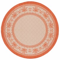 Safavieh CY0901-3201-7R 6 Ft. - 7 In. x 6 Ft. - 7 In. Round- Indoor - Outdoor Courtyard Natur