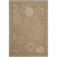 SAFAVIEH Outdoor CY1906-3009 Courtyard Brown / Natural Rug 5' 3 round