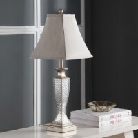SAFAVIEH Kailey Glass Lattice Lamp (Set of 2) | Silver |