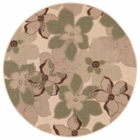 SAFAVIEH Outdoor CY4022A Courtyard Natural Brown / Olive Rug 5' 3  round