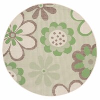 SAFAVIEH Outdoor CY4035A Courtyard Natural Brown / Olive Rug 5' 3  round