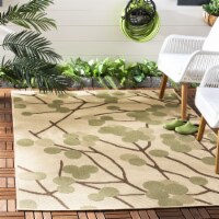 SAFAVIEH Outdoor CY4037A Courtyard Natural Brown / Olive Rug 2' 3  x 6' 7