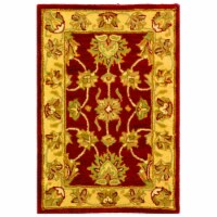 Safavieh HG343C-2 2 x 3 ft. Accent- Traditional Heritage Red And Gold Hand Tufted Rug
