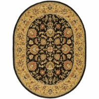 Safavieh HG343E-8OV 7 ft. - 6 in. x 9 ft. - 6 in. Oval- Traditional Heritage Charcoal And Gol