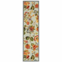 Safavieh HK331D-210 2 ft. - 6 in. x 10 ft. Runner- Country & Floral Chelsea Light Blue Hand H