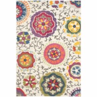 Safavieh MNC233A-5 Monaco Power Loomed Rectangle Rug- Ivory - Multi- 5 ft. 1 in. x 7 ft. 7 in