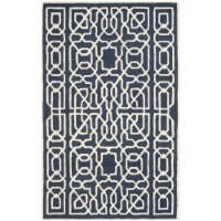 Safavieh CAM570M-4 Cambridge Small Rectangle Rugs, Navy & Ivory - 4 x 6 ft.