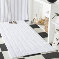 Safavieh PMB720B-2745-SET2 2 ft. 3 in. x 3 ft. 9 in. Rectangle White Plush Master Bath Mat