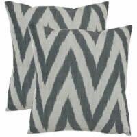 SAFAVIEH Chevron Pillow Set of 2 Silver PIL500A-2222-SET2
