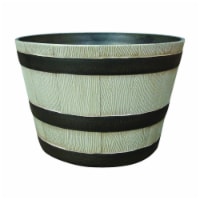 Southern Patio 7803315 9.21 x 20.5 in. Dia. Resin Whiskey Barrel Planter, Birch