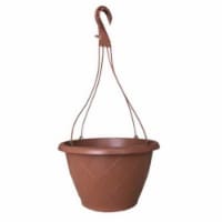 ATT Southern 259809 12 in. Weave Hang Basket, Light Terra Cotta