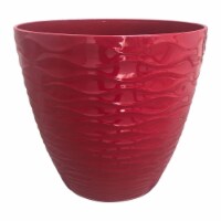 Southern Patio 7009346 15 in. dia. Resin Gallway Patio Planter - Bright Red