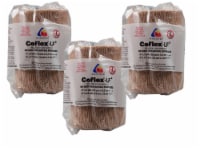 Co-Flex 4in x5Yds Tan Flesh Cohesive Flexible Elastic Latex Bandage Self Adherent Wrap, 3Pack