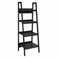 Bowery Hill 4 Shelf Ladder Bookcase in Black (Set of 2)