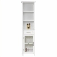 Atlin Designs 65  1 Door Linen Cabinet in White