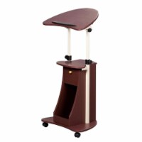 Scranton & Co Deluxe Height Adjustable Laptop Cart in Chocolate