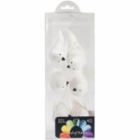 Mushroom Birds W/Clip 3 6/Pkg-White Doves
