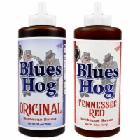 Blues Hog Original 25 Oz and Tennessee Red 23 Oz BBQ Sauce Squeeze Bottle 2 Pack Perspective: Main