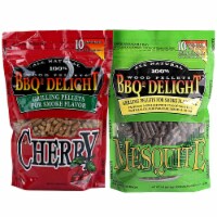 BBQr's Delight 2 Pack Cherry & Mesquite Natural Wood Grilling Pellets 1lb Bags