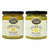 Brownwood Farms Famous Kream Mustard & Whole Grain Mustard 10 oz Jar Pack of 2