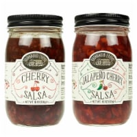 Brownwood Farms Cherry & Jalapeno Cherry Fruit Salsa Two Pack Vegan 18 oz Jars