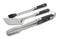 Pit Boss Rubber Handles Stainless Steel Blade 3-Piece BBQ Tool Set 67392 Perspective: Main