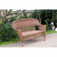 Jeco W00205-L Honey Wicker Patio Love Seat