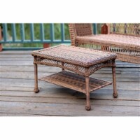 Jeco W00205-T Honey Wicker Patio Furniture Coffee Table