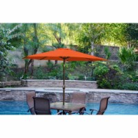 Jeco UBP93-UBF99 9 ft. Aluminum Patio Market Umbrella Tilt with Crank - Orange Fabric & Champ