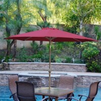 Jeco 9ft. Aluminum Patio Market Umbrella Tilt with Crank