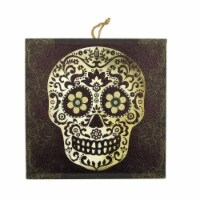 Jeco HHID009 Halloween DOD Skull Canvas Art, Black & White