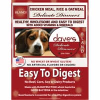 Daves Pet Food 685038111715 16 lbs Delicate Dinners Chicken Meal, Rice & Oatmeal Dry Dog Food