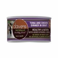 Daves Pet Food 33011331 Naturally Healthy Grain Free Tuna & Chicken Dinner in Gravy Can Cat F
