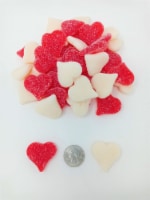 Sanded Sour Gummi Hearts 1 pound Gummi Hearts Valentine Candy