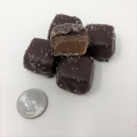 Gourmet Sugar Free Sea Salt Caramels Dark Chocolate Vanilla Caramels 1 pound