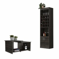 Montville 2 Piece Living Room Set, Kava Bar Cabinet + Wema Coffee Table, Espresso