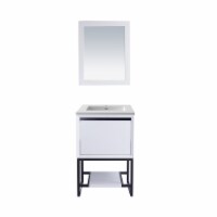 Alto 24 - White Cabinet + Matte White VIVA Stone Solid Surface Countertop