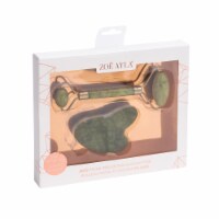 Zoe Ayla Gua Sha and Facial Roller Set - Jade Perspective: Main