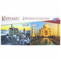 Set of 2 Keepsakes 1000 Piece Jigsaw Puzzles | Neuschwanstein Castle / Taj Mahal