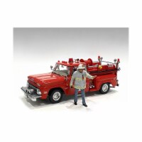 American Diorama AD76318 Firefighters Fire Captain Figure for 1 by 18 Scale Models